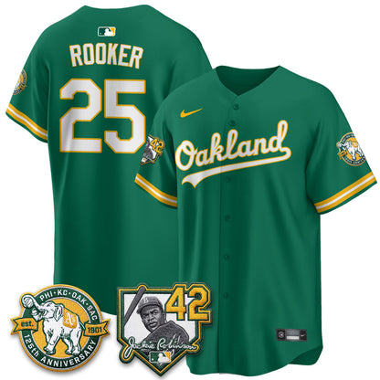 OAK 2026 Jackie Robinson Day - Celebrating 125 Years Limited Vapor Jersey - All Stitched