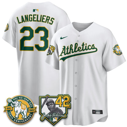OAK 2026 Jackie Robinson Day - Celebrating 125 Years Limited Vapor Jersey - All Stitched