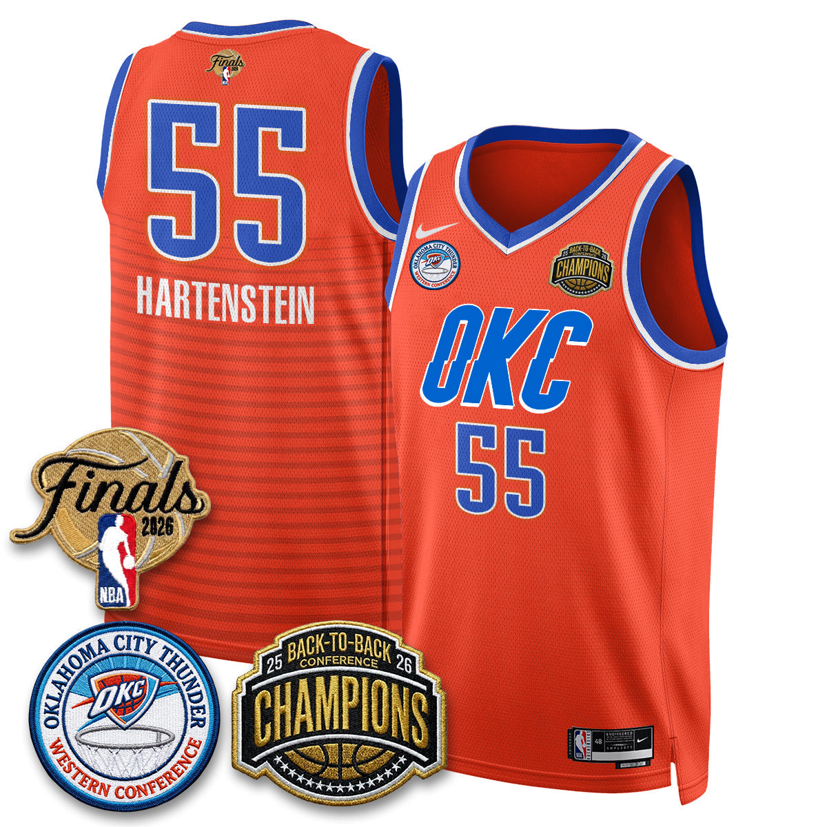 OKC 2026 NBA Western Conference Champions Vapor Jersey - Stitched-NQD