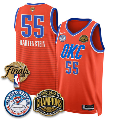 OKC 2026 NBA Western Conference Champions Vapor Jersey - Stitched-NQD