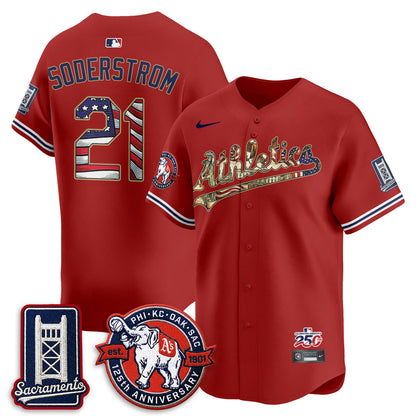 OAK  2026 Independence Day USA Vapor Jersey - Stitched-NQD