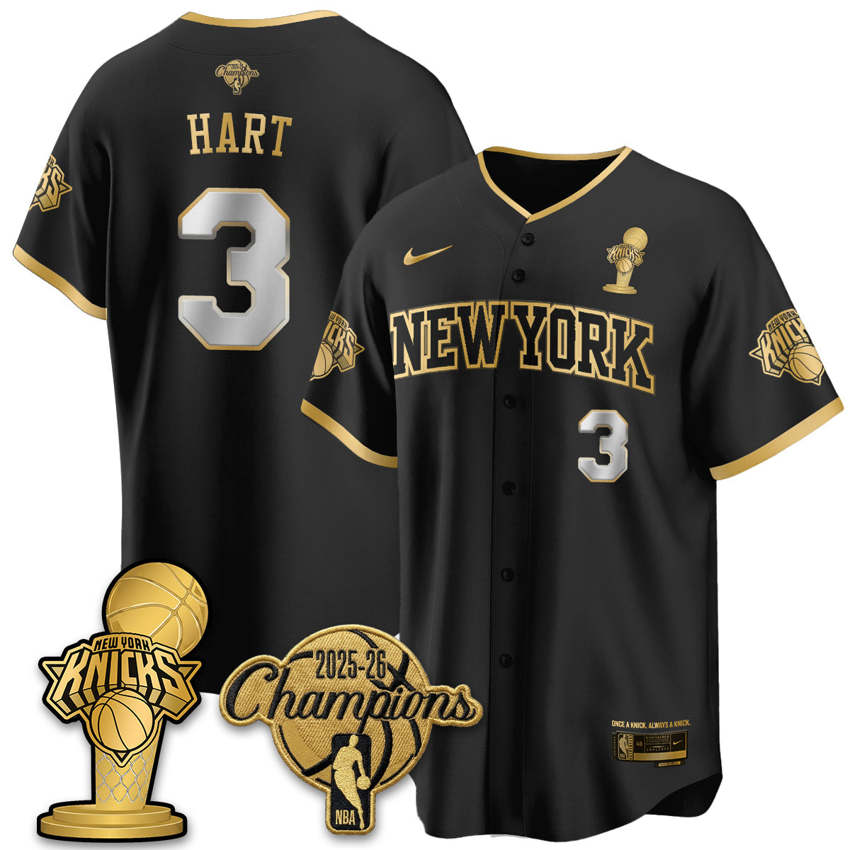 NYK 2026 NBA Champions Vapor Jersey - Stitched-NQD