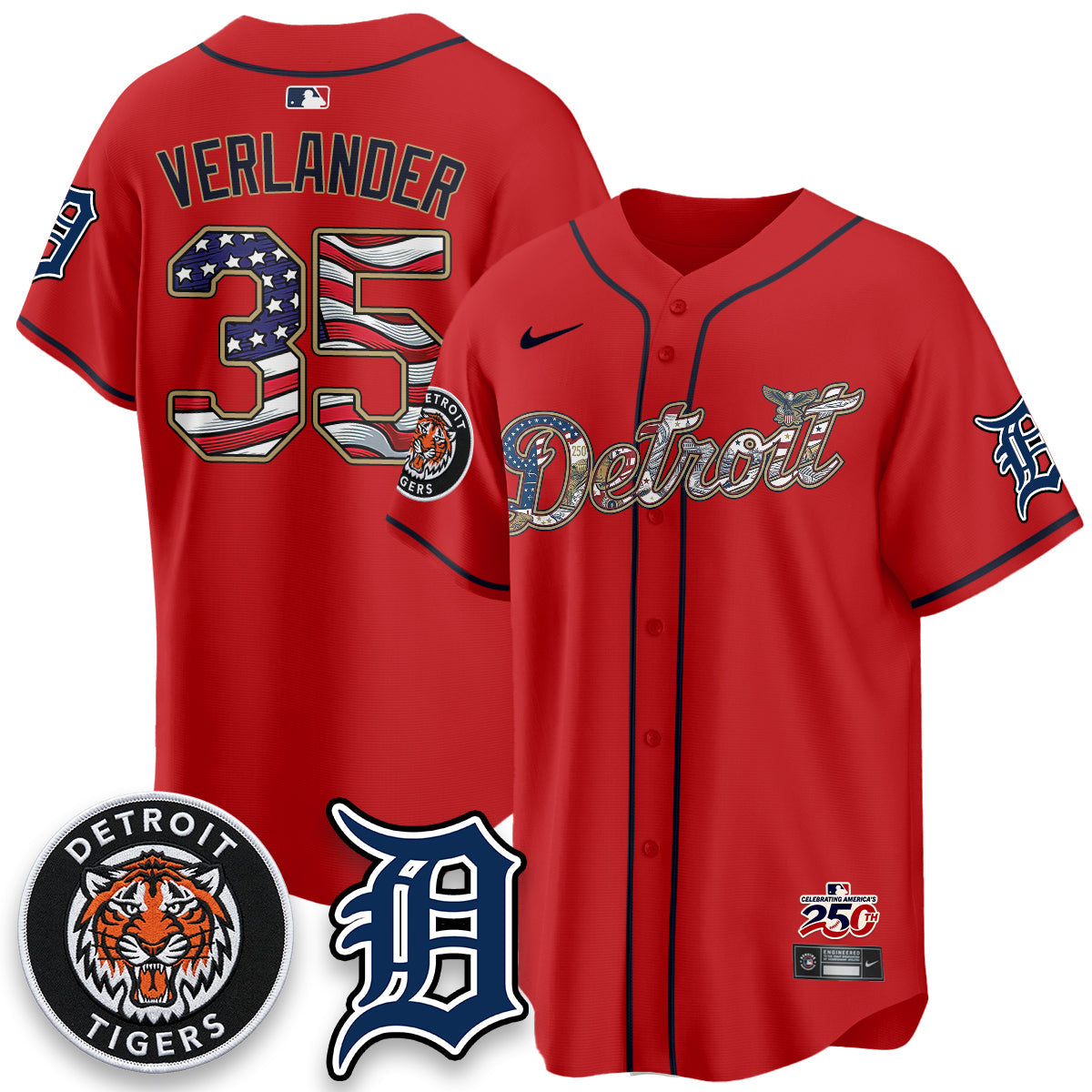 DET 2026 Independence Day USA Vapor Limited Jersey - Stitched-NQD