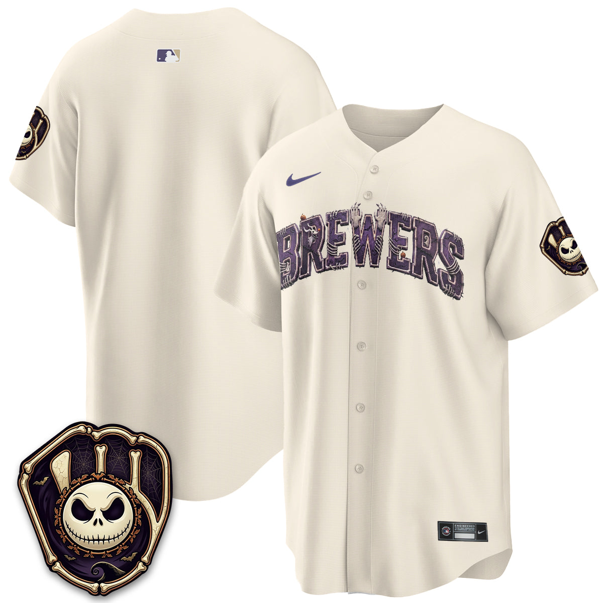 Milwaukee Brewers Nightmare Edition Vapor Jersey - Printed-NQD