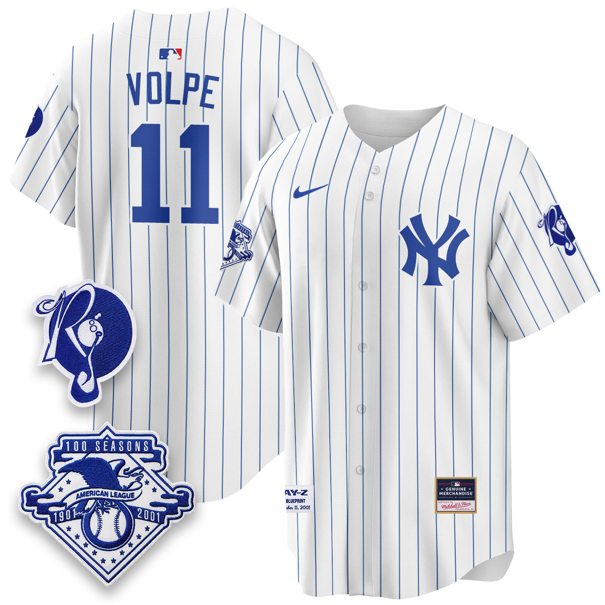 NYY x Jay Z Edition Vapor Jersey - Stitched-NQD