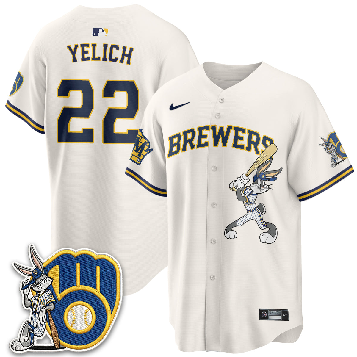 Milwaukee Brewers Bunny Edition Vapor Jersey - Stitched N1