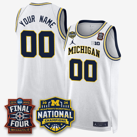 MICH 2026 NCAA Basketball Champions Limited Custom Jersey - All Stitched