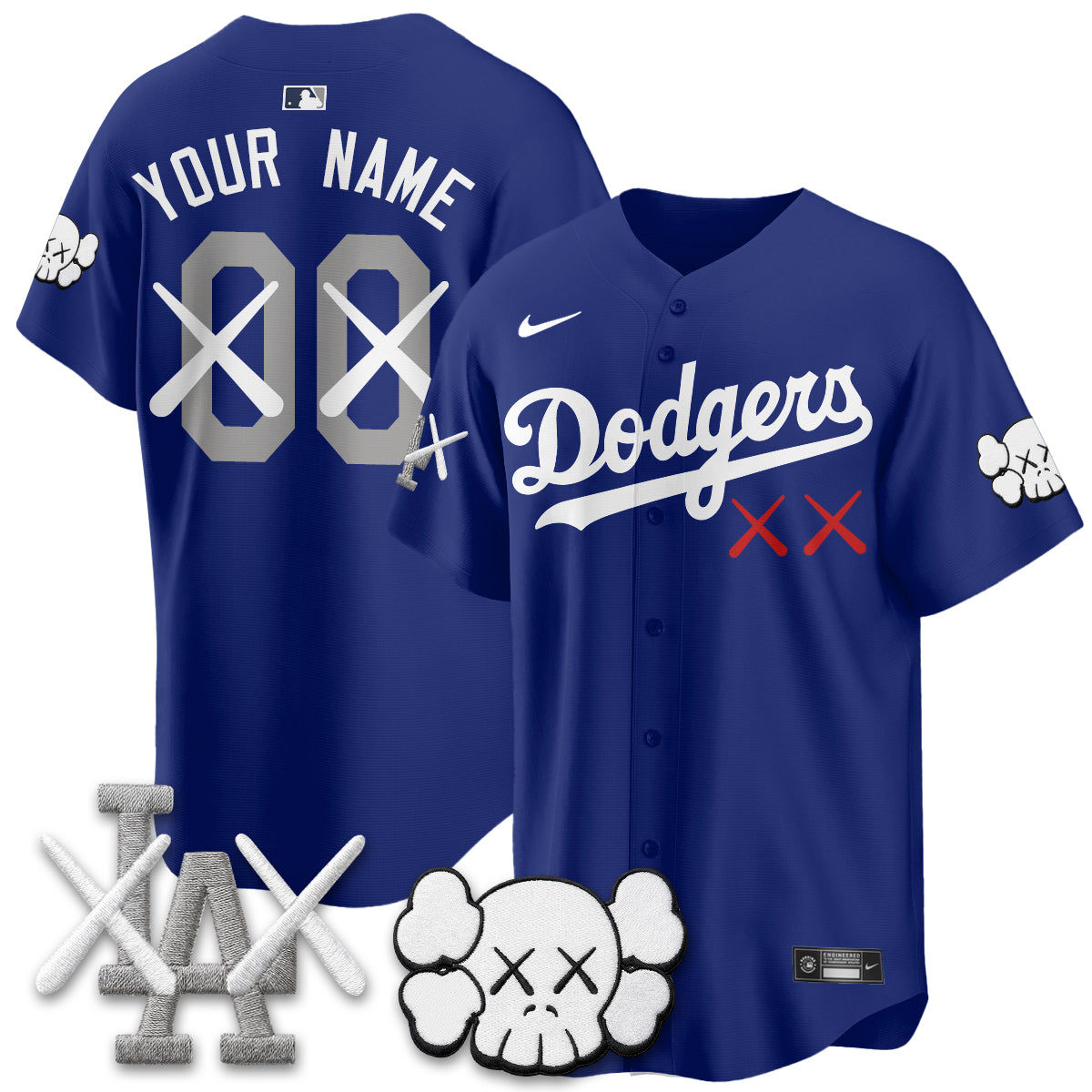 Los Angeles Dodgers x KAWS Edition Vapor Custom Jersey - Stitched
