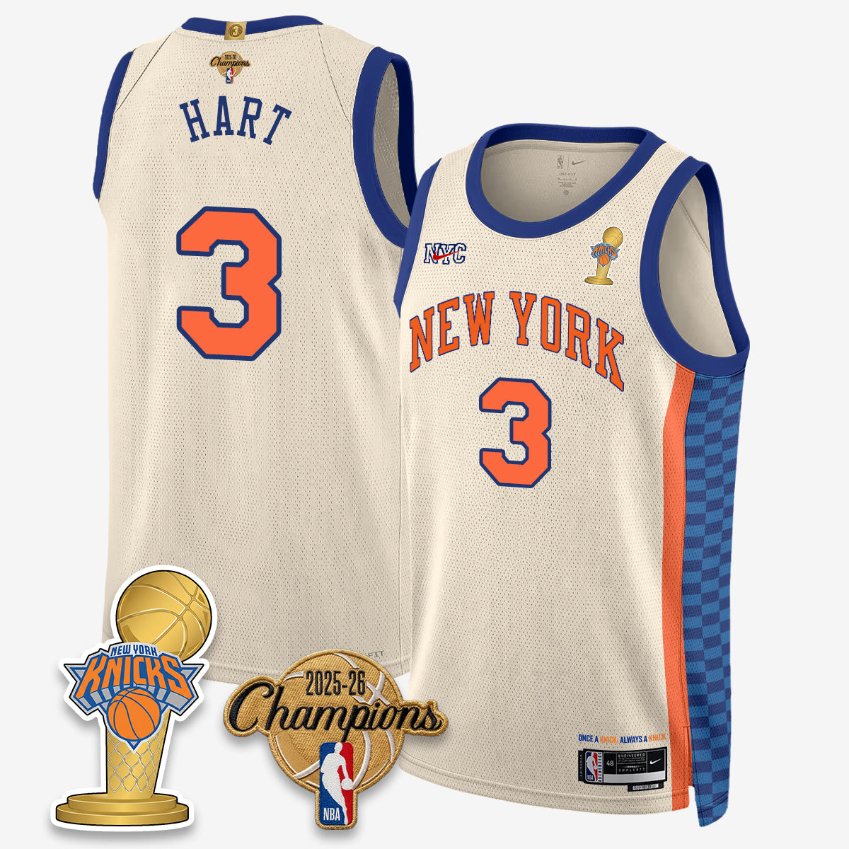 NYK 2026 Basketball Champions Vapor Jersey - Stitched-NQD