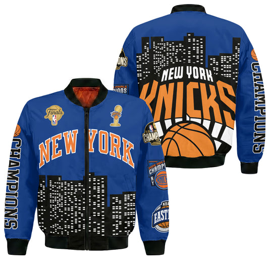 New York Knicks 2026 NBA Finals Champions Limited Edition Bomber Jacket V2 - Printed