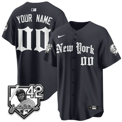 NYY 2026 Jackie Robinson Day Gothic Vapor Custom Limited Jersey - Stitched-NQD