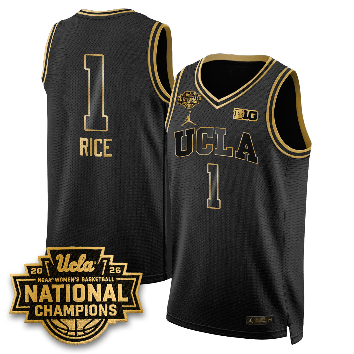 UCLA Women's Basketball National Champion 2026 Gear Limited Jersey -  Stitched-NQD