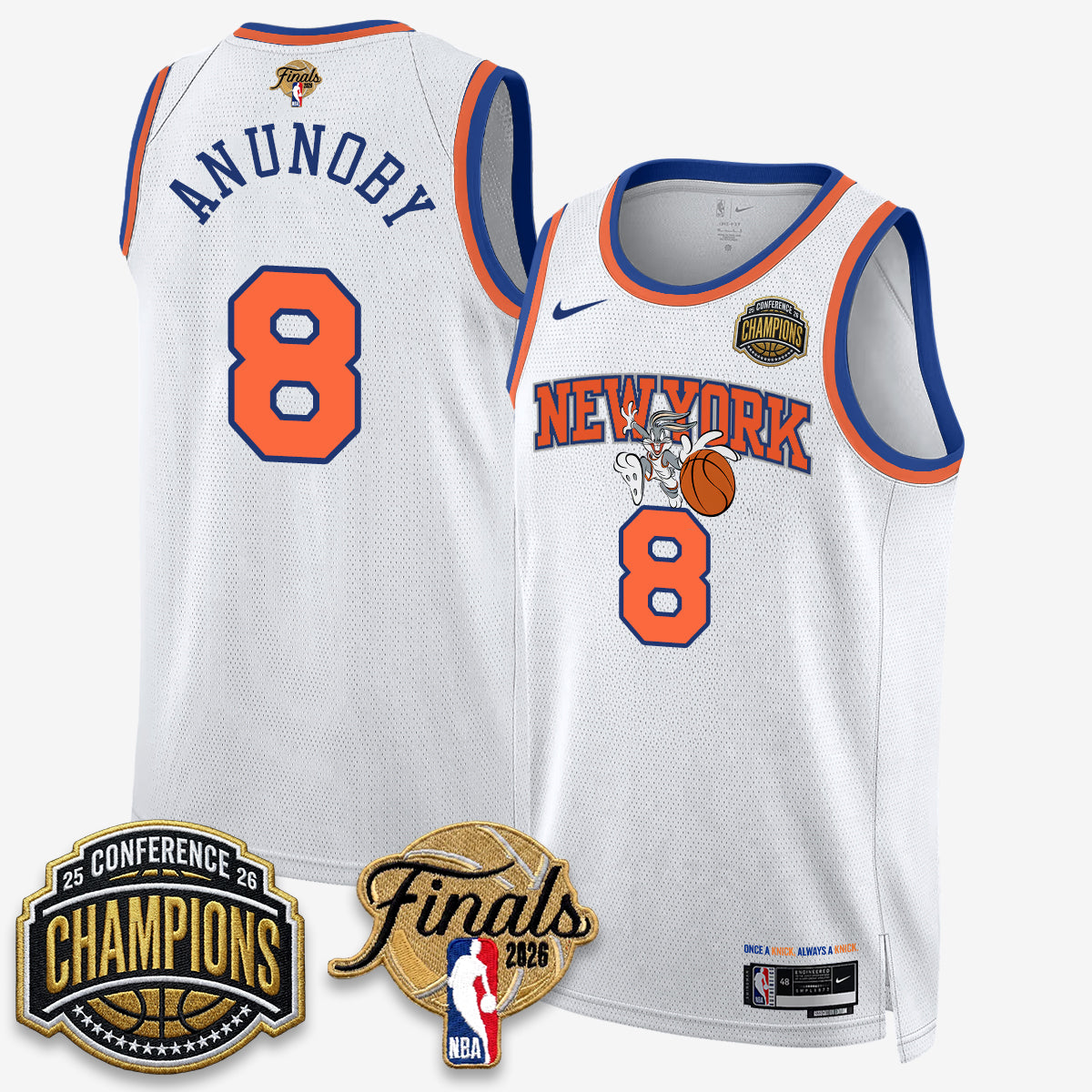 NYK 2026 NBA Eastern Conference Champions x Looney Tunes Vapor Jersey V2- Stitched-NQD