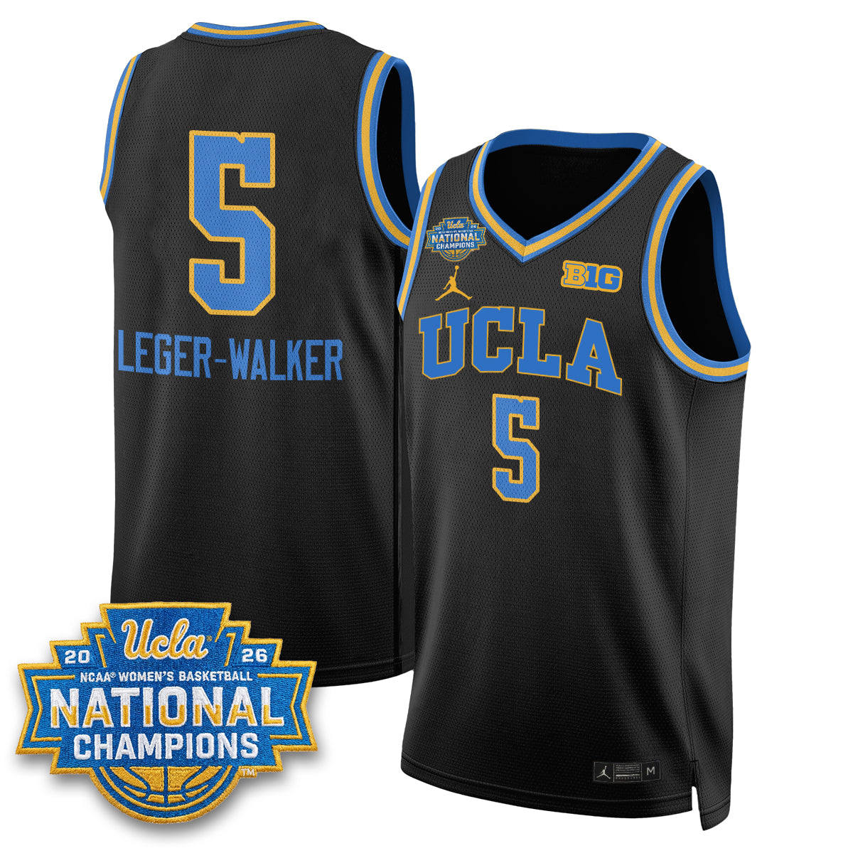 UCLA Women's Basketball National Champion 2026 Gear Limited Jersey -  Stitched-NQD