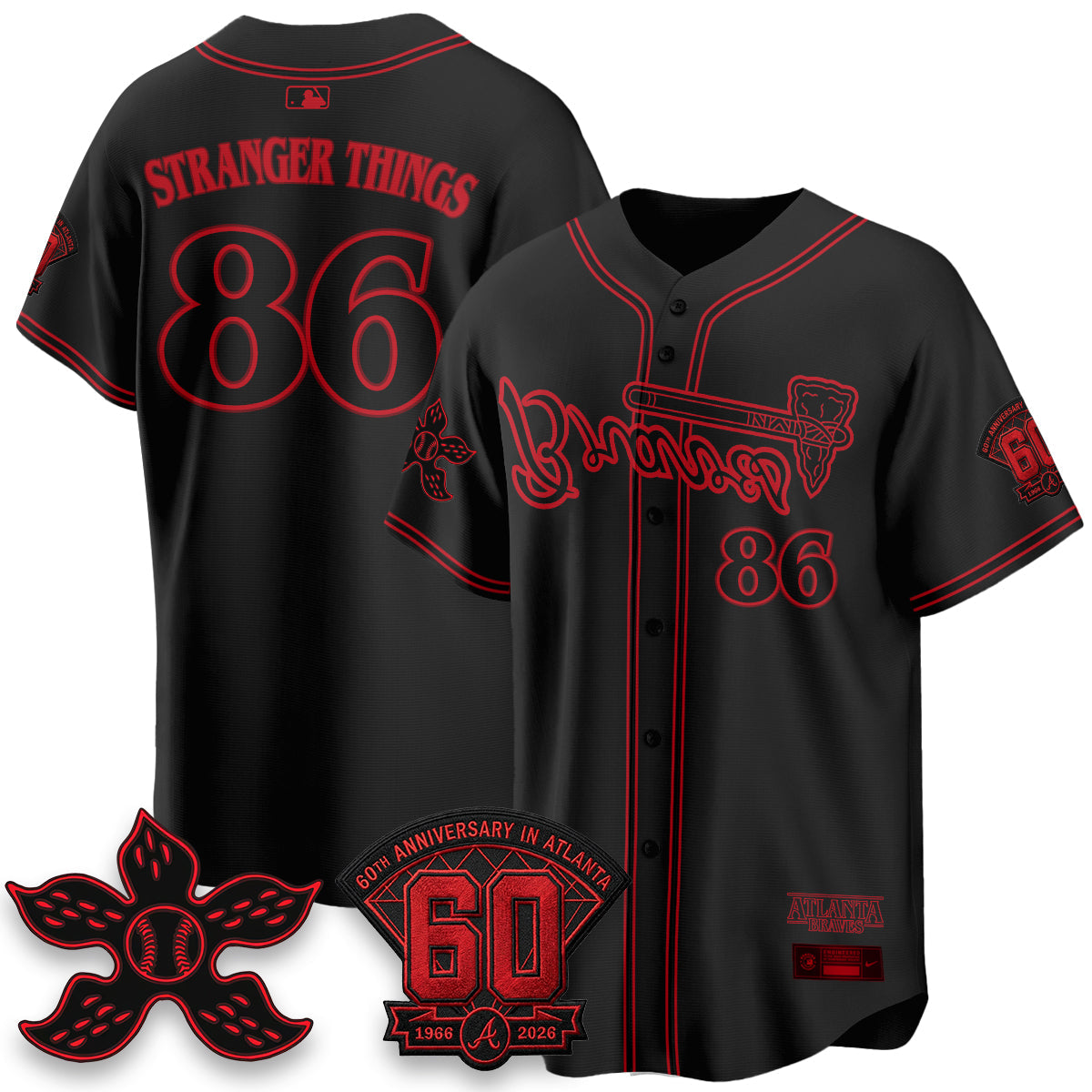 ATL x Stranger Things Vapor Jersey V2- Stitched-NQD