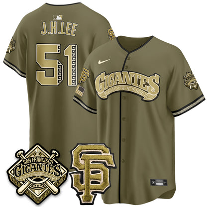 SF New Era Olive 2026 Armed Forces Day Jersey - All Stitched