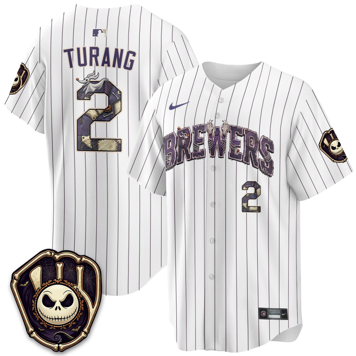 Milwaukee Brewers Nightmare Edition Vapor Jersey - Printed-NQD