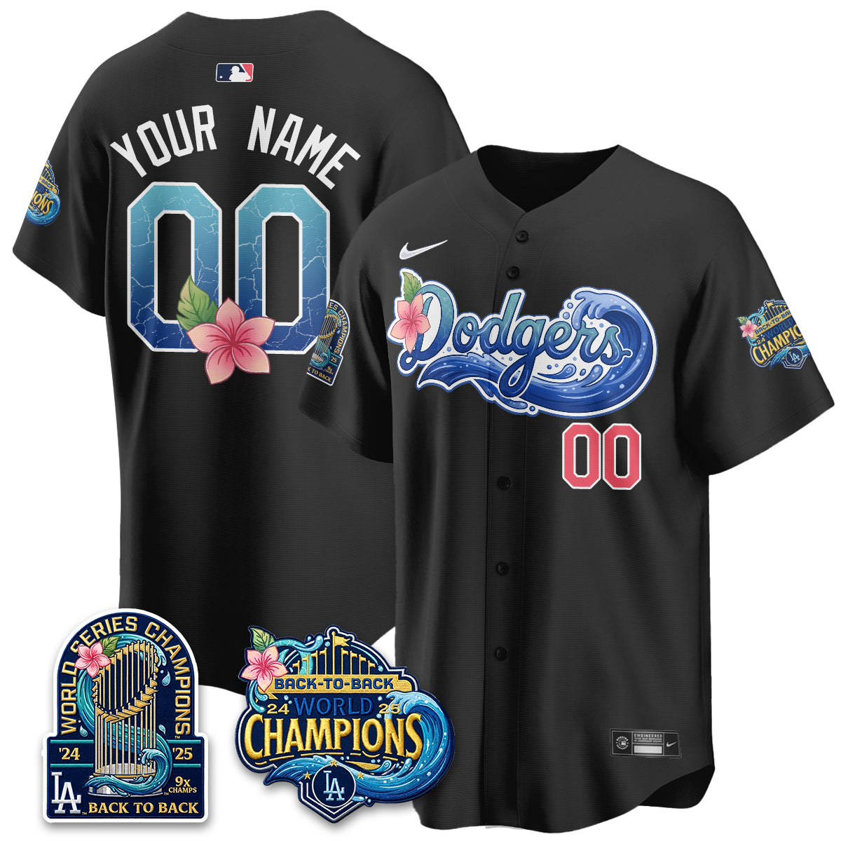 LAD Blue Aloha Paradise Jersey Vapor Limited Custom Jersey - All Stitched