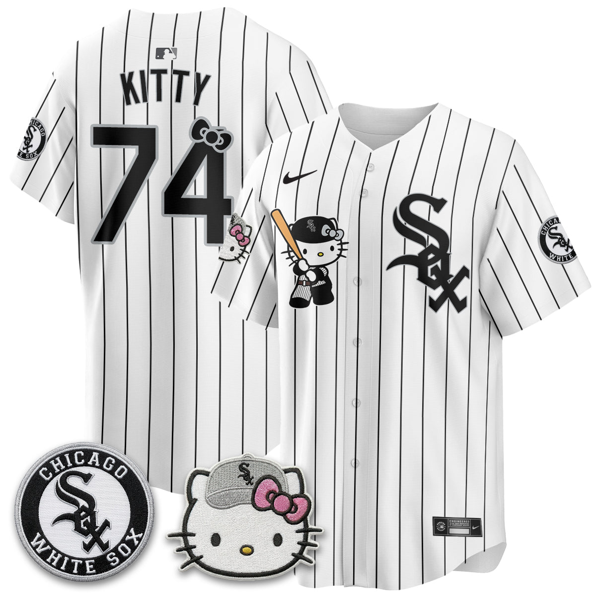 Chicago White Sox x Meow KT Vapor Jersey - Stitched-NQD