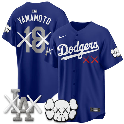 Los Angeles Dodgers x KAWS Edition Vapor Jersey - Stitched