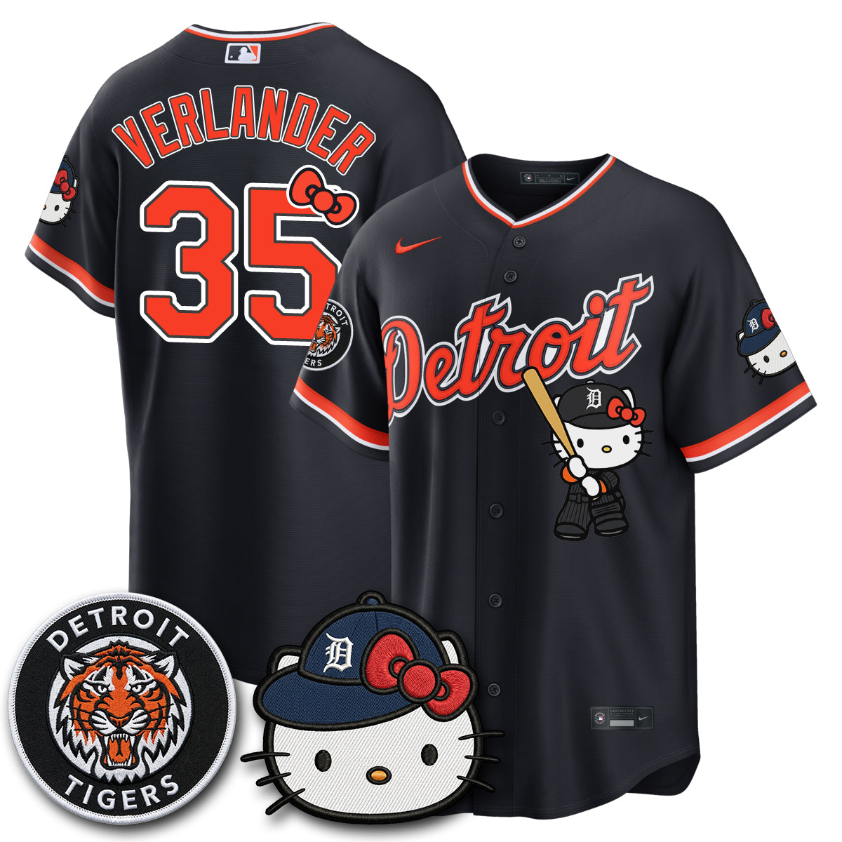 Detroit Tigers x Meow KT Edition Vapor Limited Jersey - Stitched-NQD