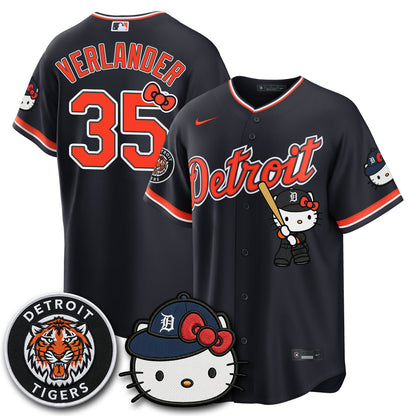 Detroit Tigers x Meow KT Edition Vapor Limited Jersey - Stitched-NQD