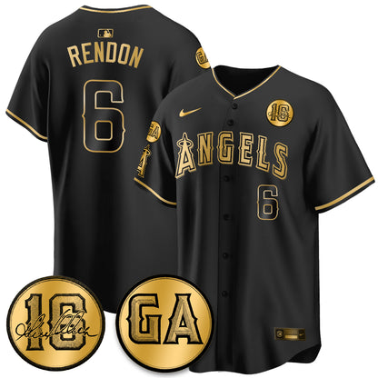 LAA Garret Anderson Tribute Patch Vapor Jersey - All Stitched V2