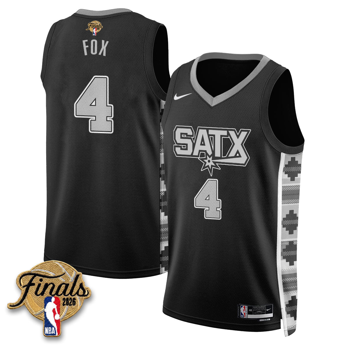SAS 2026 NBA Western Conference Champions Vapor Jersey V2- Stitched-NQD