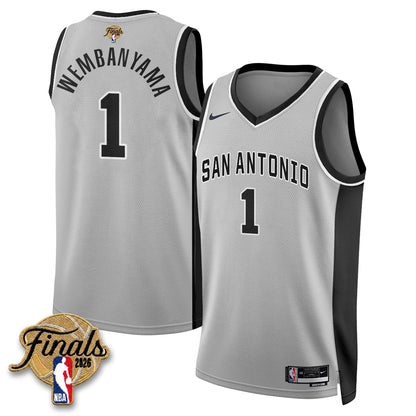SAS 2026 NBA Western Conference Champions Vapor Jersey V2- Stitched-NQD