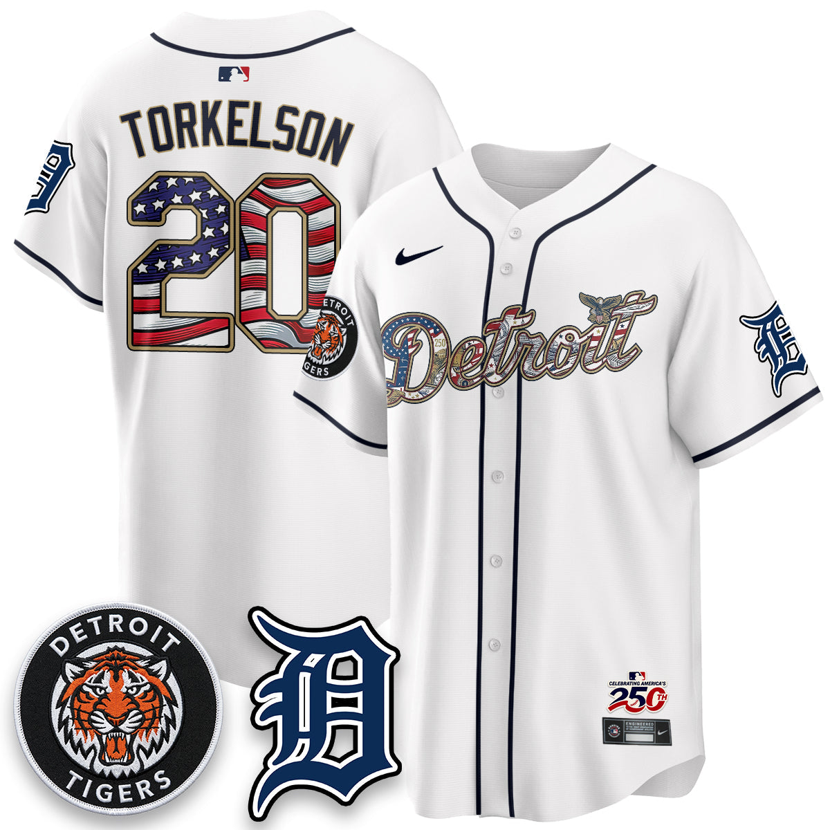 DET 2026 Independence Day USA Vapor Limited Jersey - Stitched-NQD