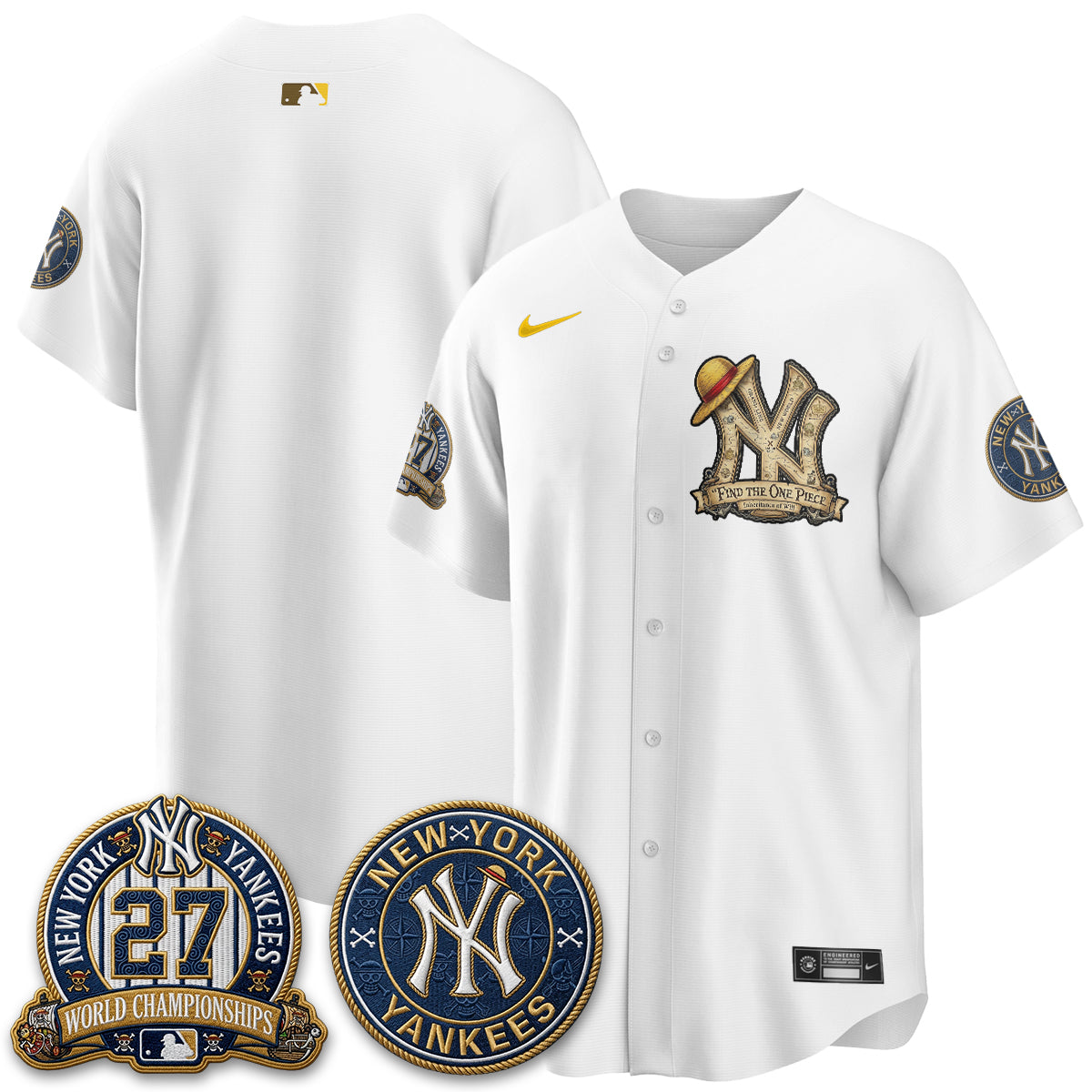 NYY x OP Japanese Cartoon Limited Jersey -  Stitched-NQD