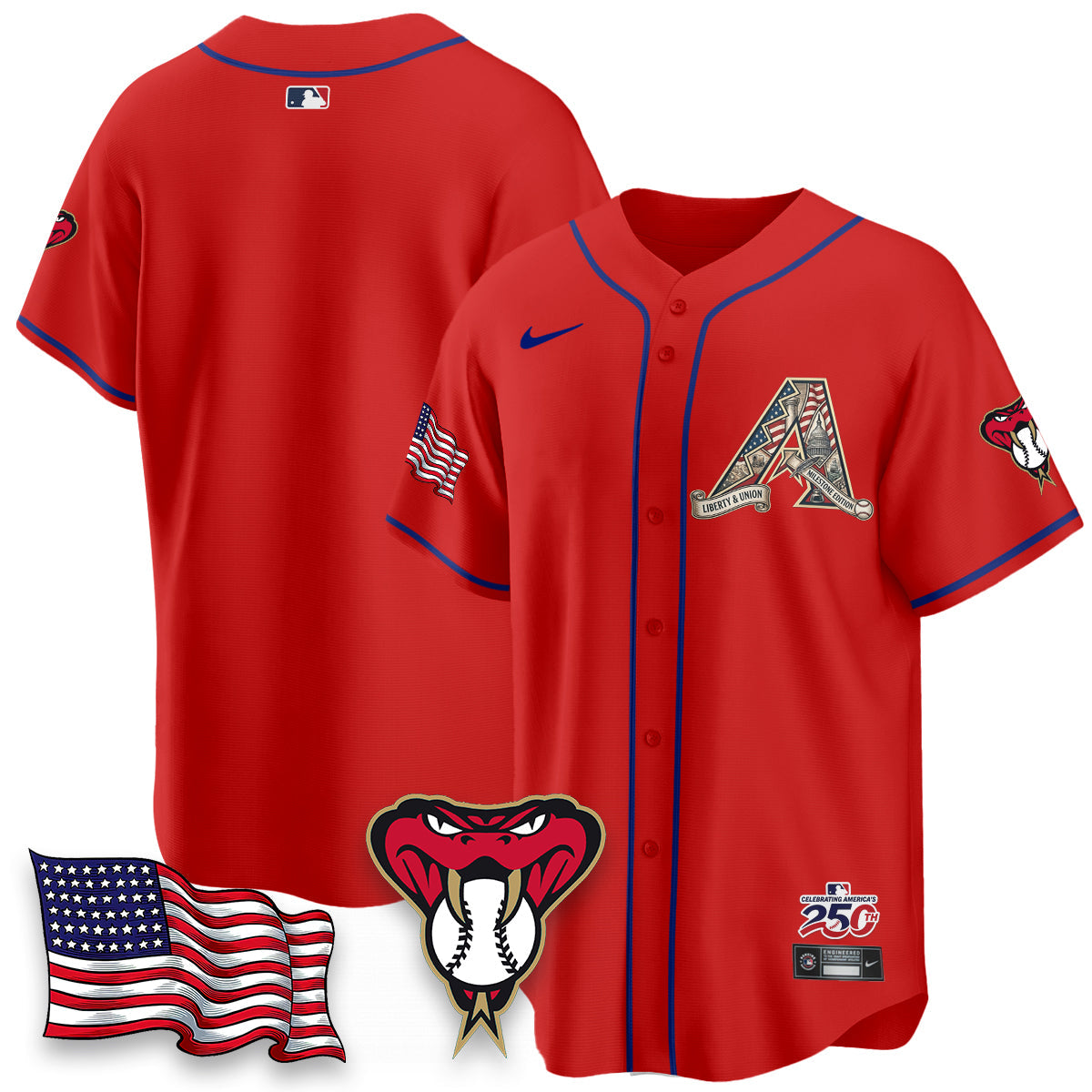ARI 2026 Independence Day USA Vapor Limited Jersey - Stitched-NQD