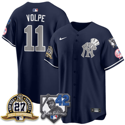 NYY 2026 Jackie Robinson Day Vapor Limited Gold Edition Jersey - All Stitched - V2-NQD