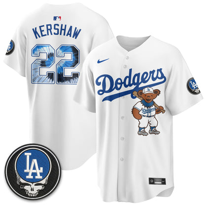 Los Angeles Dodgers x Grateful Dead Edition Vapor Jersey - Stitched