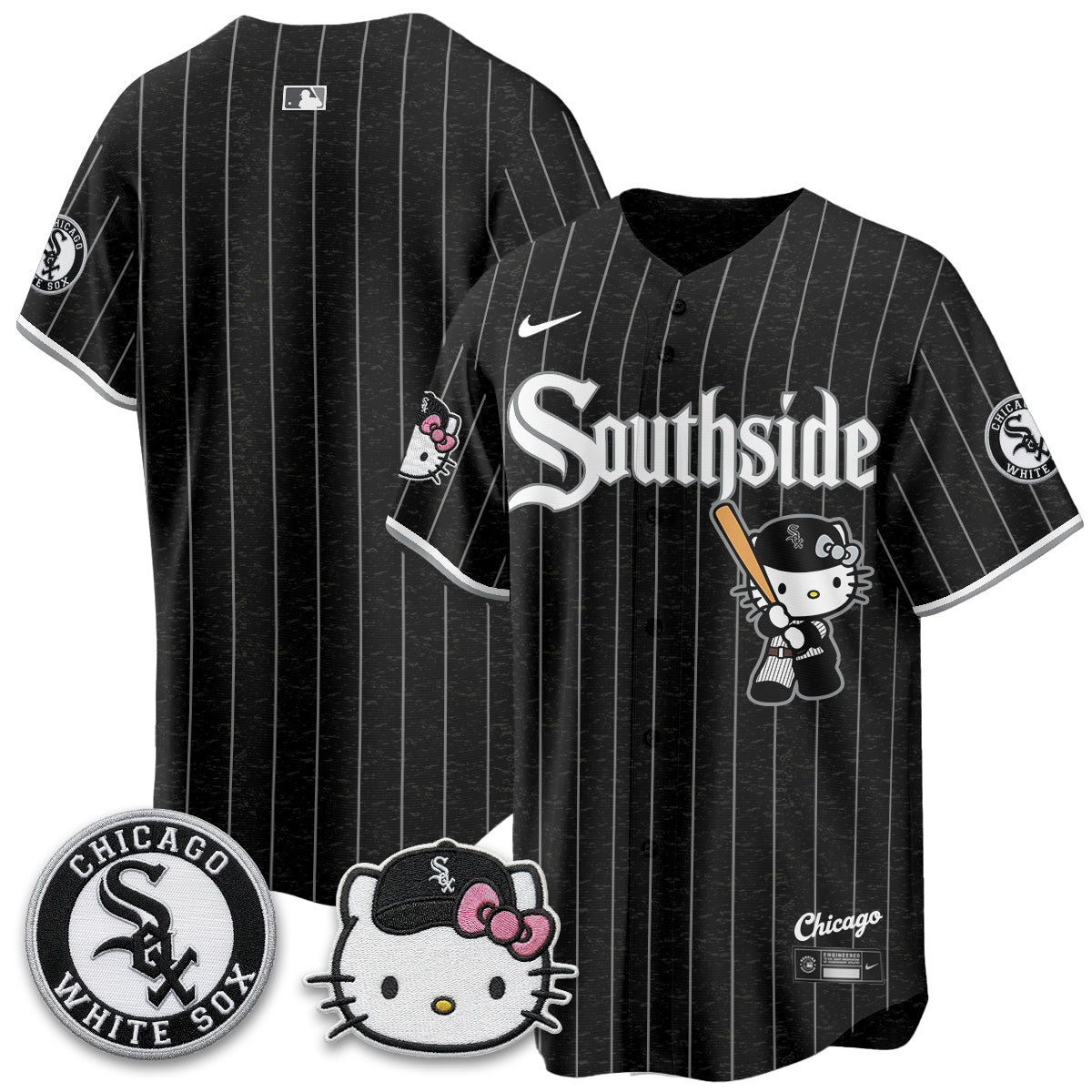 Chicago White Sox x Meow KT Vapor Jersey - Stitched-NQD