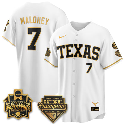 Texas Longhorns Softball 2026 World Series (WCWS) Vapor Premier Limited Jersey - B2B Champs - All Stitched