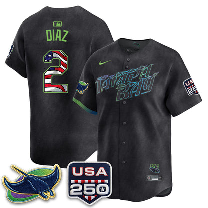 Tampa Bay Rays Independence Day USA 2026 City Connect Vapor Jersey - Stitched