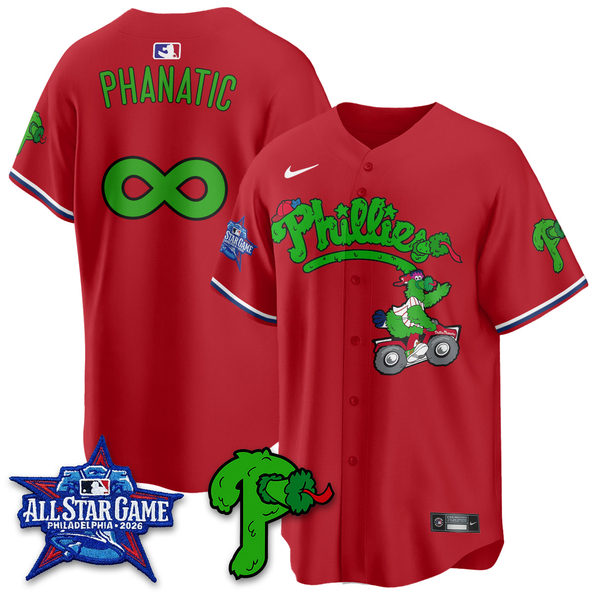 Philadelphia Phillies Phanatic Vapor Limited Jersey V2- Stitched