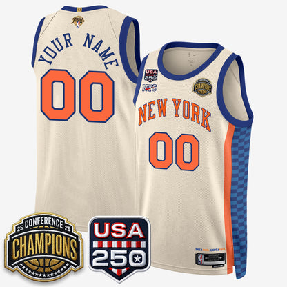 NYK 2026 NBA Eastern Conference Champions City Edition Custom Jersey V2- Stitched