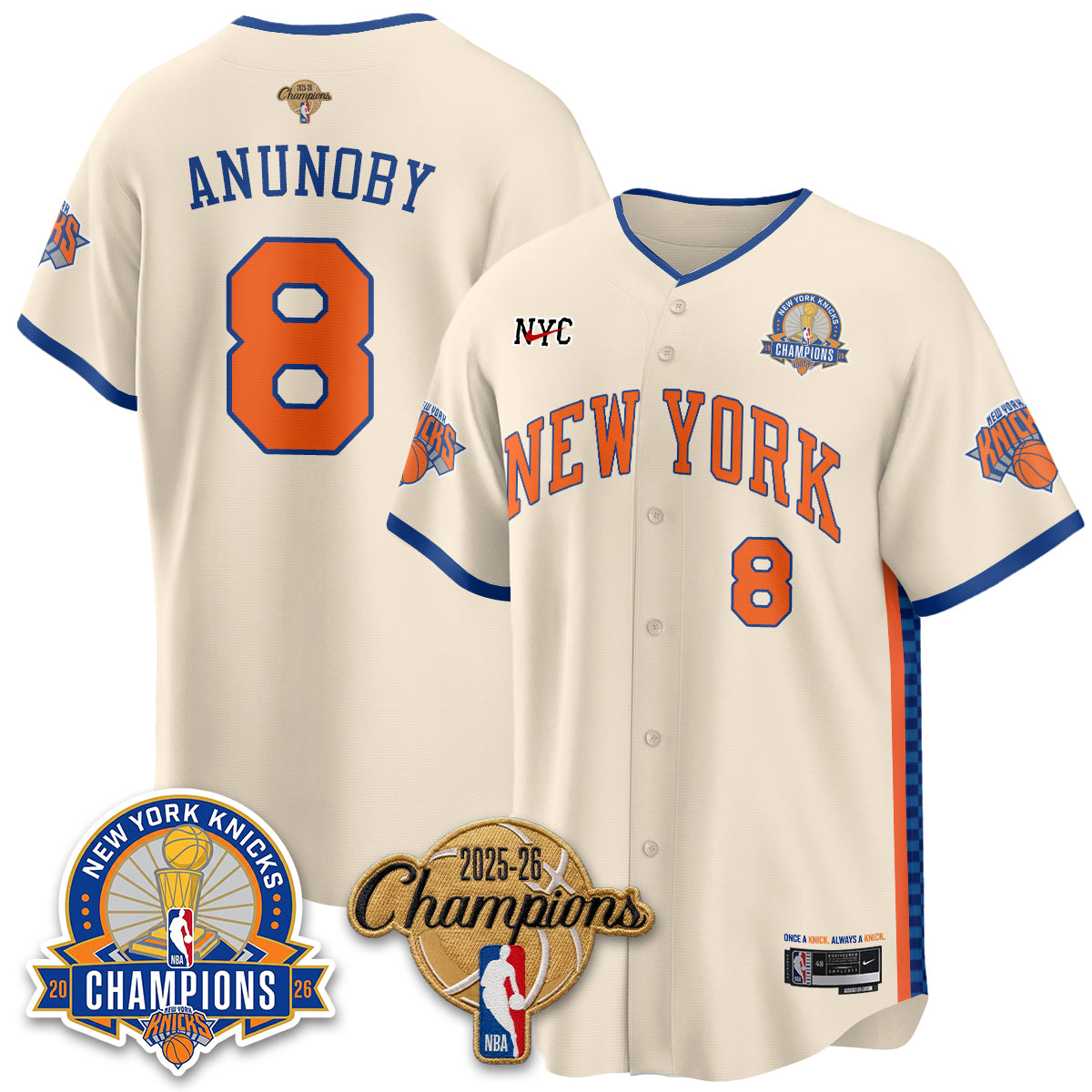 New York Knicks 2026 NBA Champions Special Edition Vapor Jersey V2- Stitched