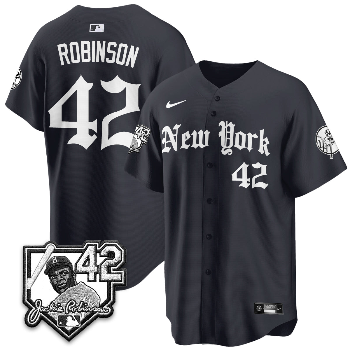 NYY 2026 Jackie Robinson Day Gothic Vapor Limited Jersey - Stitched-NQD