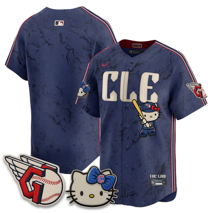 Cleveland Guardians x Meow KT Vapor Jersey - Stitched-NQD