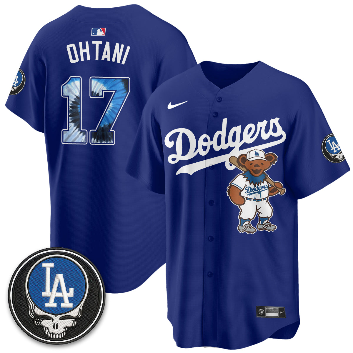Los Angeles Dodgers x Grateful Dead Edition Vapor Jersey - Stitched