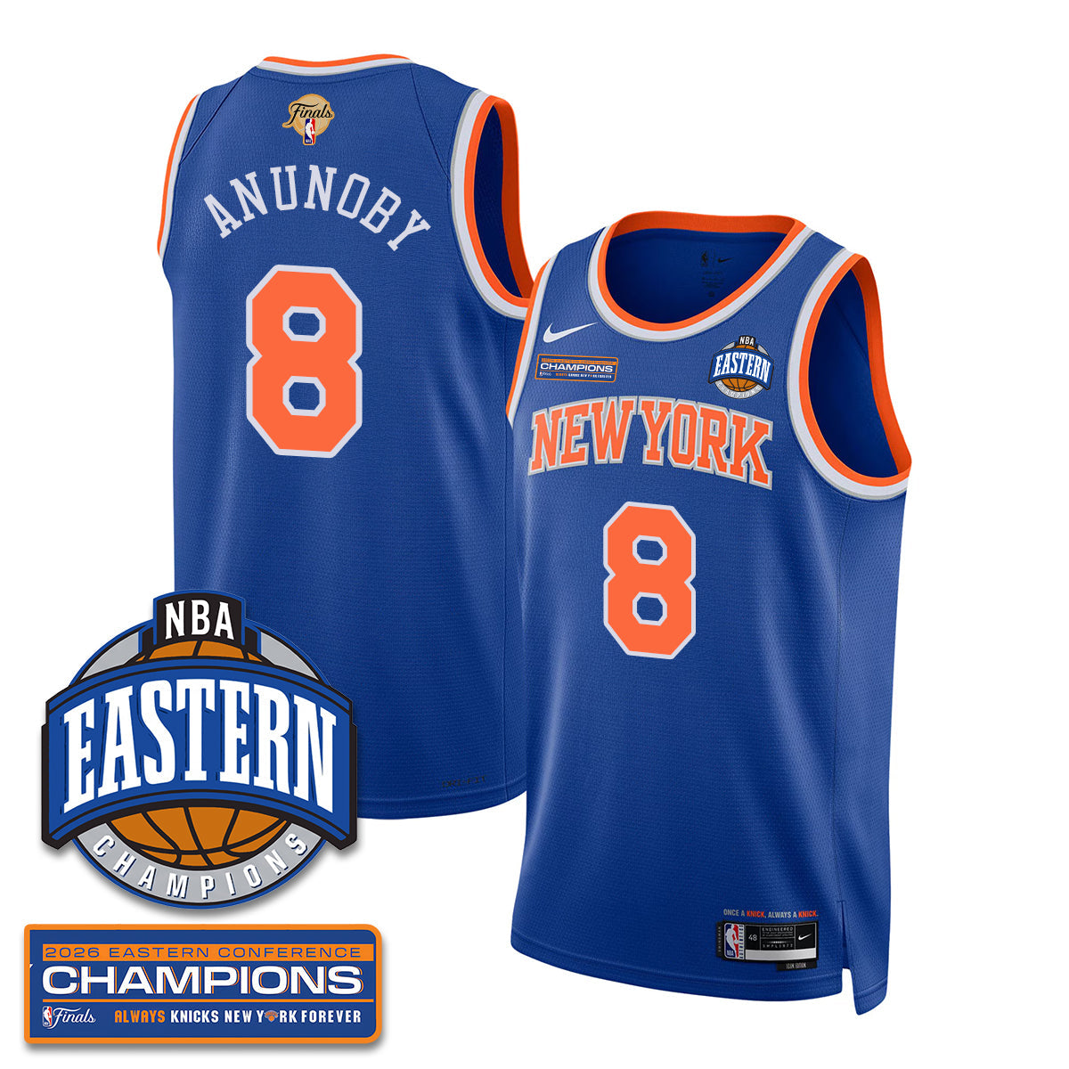 NYK 2026 NBA Eastern Conference Champions Vapor Jersey - Stitched-NQD