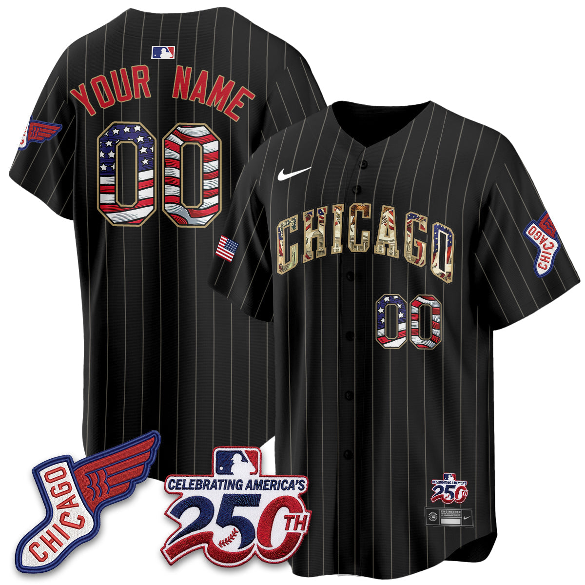 CWS 2026 Independence Day USA Vapor Custom Jersey - Stitched-NQD