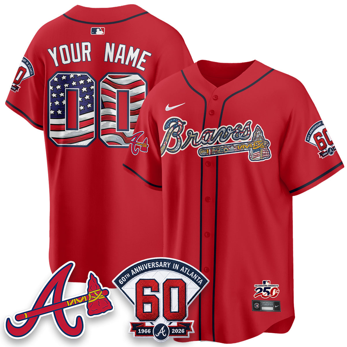 ATL 2026 Independence Day USA Vapor Limited Custom Jersey - Stitched-NQD