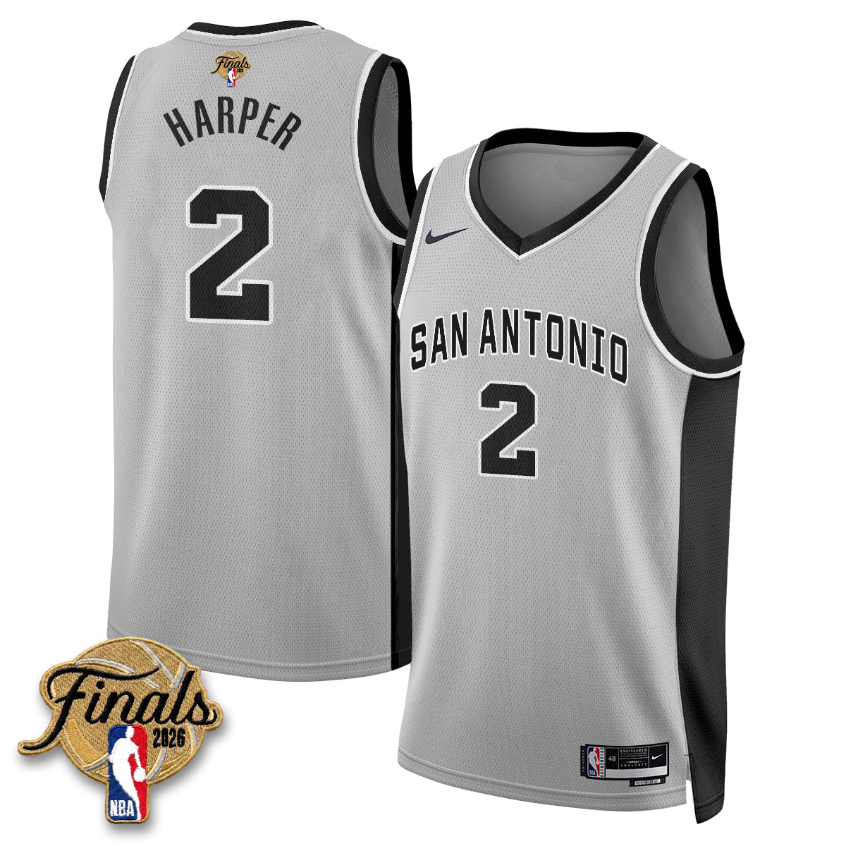 SAS 2026 NBA Western Conference Champions Vapor Jersey V2- Stitched-NQD