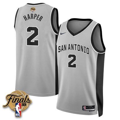 SAS 2026 NBA Western Conference Champions Vapor Jersey V2- Stitched-NQD