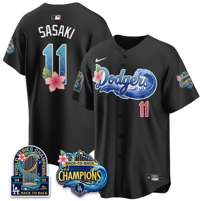 LAD Blue Aloha Paradise Jersey Vapor Limited Jersey - All Stitched