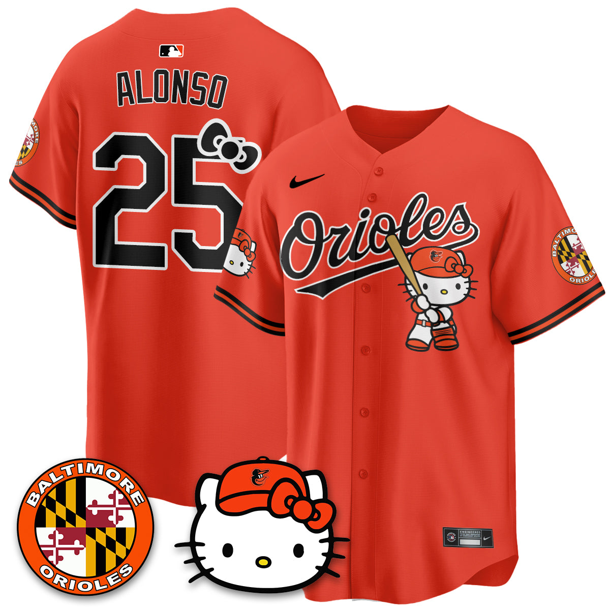 Baltimore Orioles x Meow Kitty Vapor Premier Limited Jersey - Stitched